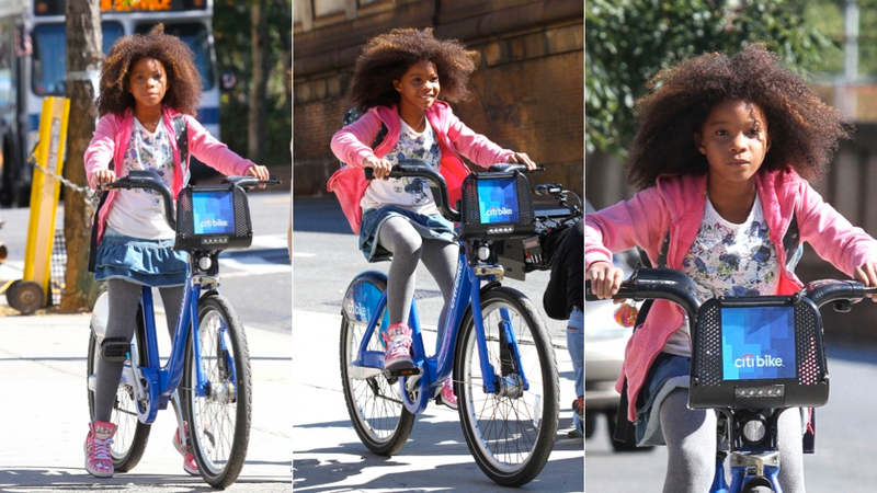 Illustration for article titled Quevenzhané Wallis Rides a Citibike in the Remake of Annie